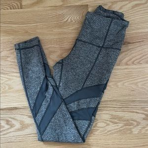Gray Zelle Leggings with Mesh